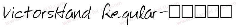 VictorsHand Regular字体转换